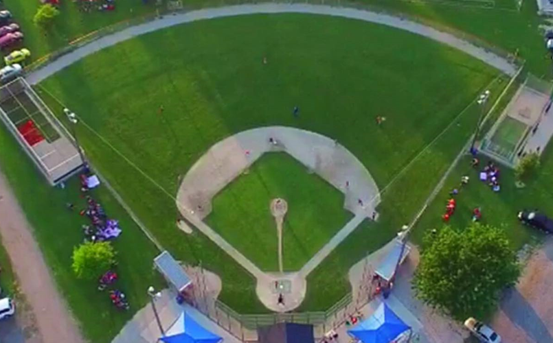 Drone shot of Frost Field captured by Ryan Barrett